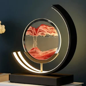 Moving 3D Sand Lamp – Round LED Sand Picture Night Light