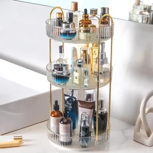 Rotating Makeup Organizer for Vanity 3 Tier,