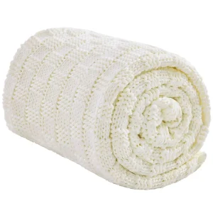 Knitted Weighted Blanket No Beads Heavy Blanket 48 x 72 12lbs, Breathable Chunky Knit