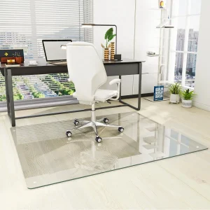 Heavy Duty 46 Inch 55 Inch Tempered Glass Chair Mat