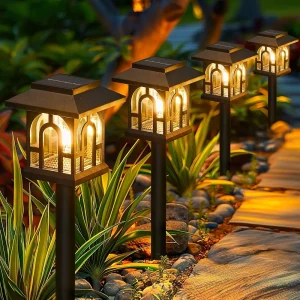 10-Pack Solar Pathway Light Waterproof Landscape Lighting for Garden Yard Patio Walkway Driveway Camping Decor