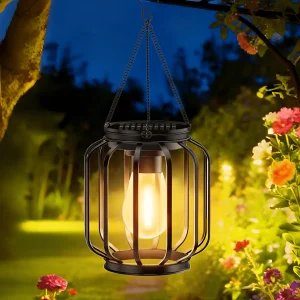 Solar Lighted Outdoor Garden Hanging lanterns,