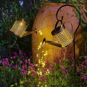 Large Retro Metal Lantern Solar Watering Can