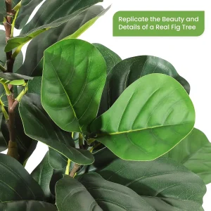 5/6/7 FT Artificial Fiddle Leaf Fig Tree with Pot - Thumbnail Image 5