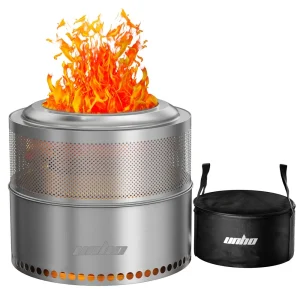 Outdoor Wood Burning UNHO 19 Inch Smokeless Fire Pit
