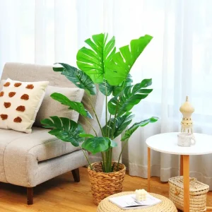 Artificial Monstera Deliciosa Tree with 10 Leaves of Different Sizes