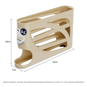 4-Tier Sliding Egg Dispenser, Automatic Rolling Shatterproof - Thumbnail Image 6