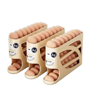 4-Tier Sliding Egg Dispenser, Automatic Rolling Shatterproof - Thumbnail Image 7