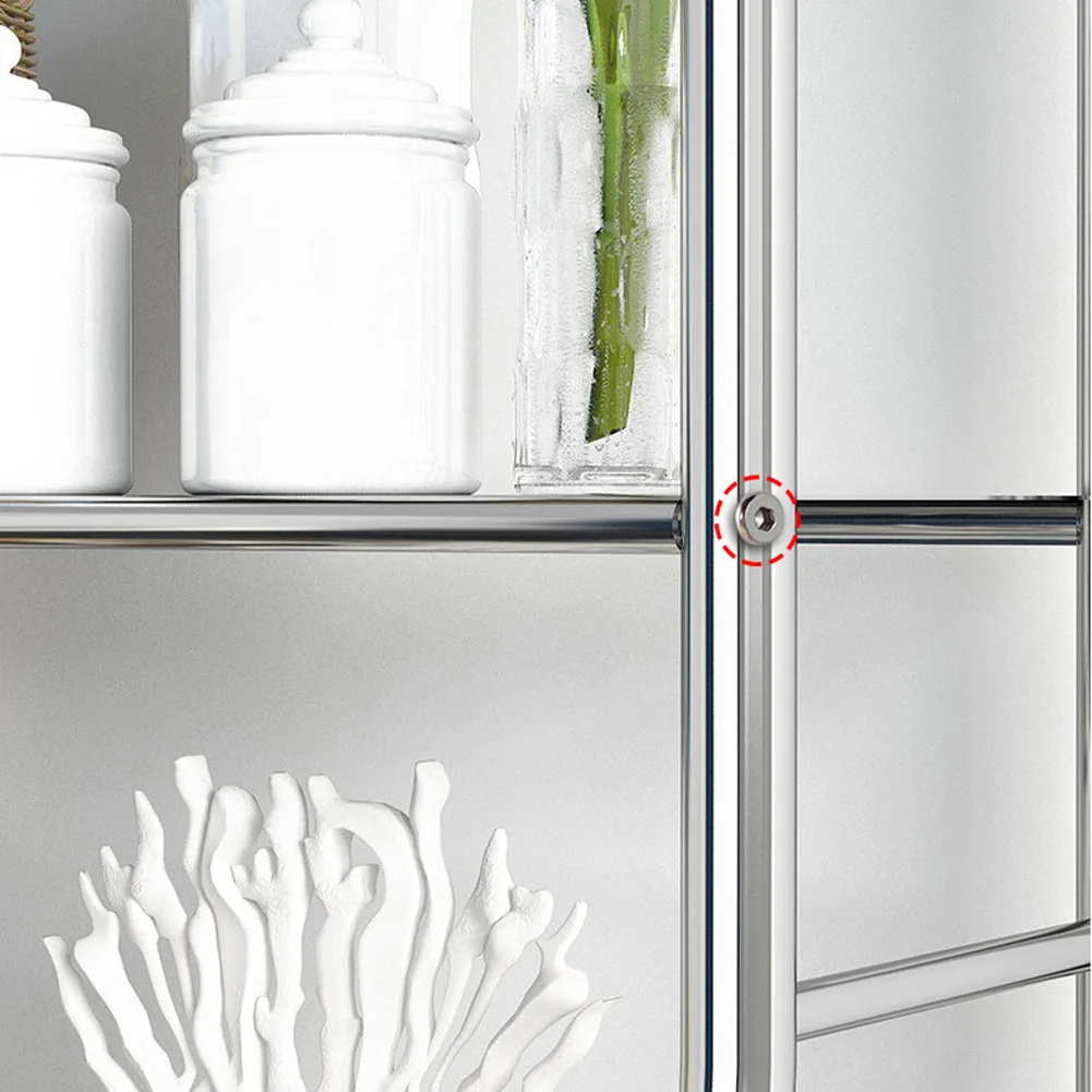Freestanding Over Toilet Storage Shelf,2/3-Tier Metal Paper Holder and Removable - Image 6