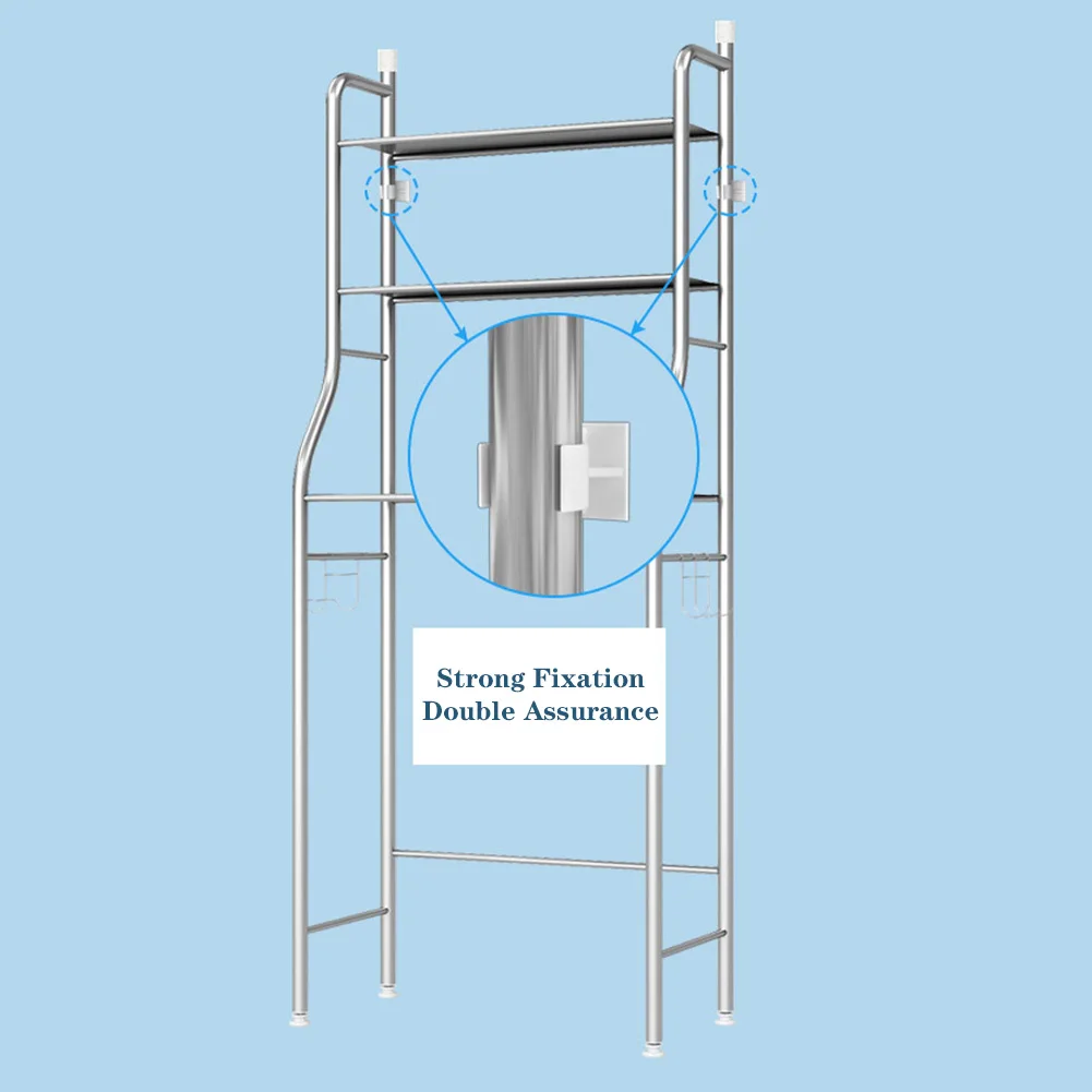 Freestanding Over Toilet Storage Shelf,2/3-Tier Metal Paper Holder and Removable - Image 4