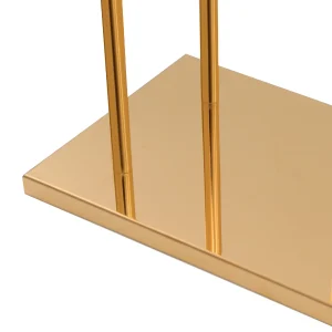 2pcs Tall Golden  Iron Frame Crystal Flower Stand for Wedding Centerpiece - Thumbnail Image 7
