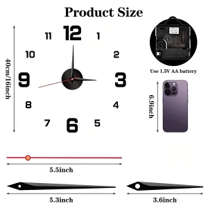 Glow-In-The-Dark DIY Wall Clock Creative Design - Thumbnail Image 5