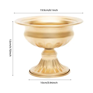 Table Vintage Gold Iron Centerpieces Vase for Weddings - Thumbnail Image 4