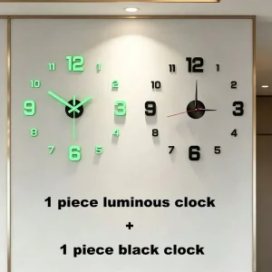 Glow-In-The-Dark DIY Wall Clock Creative Design - Thumbnail Image 2