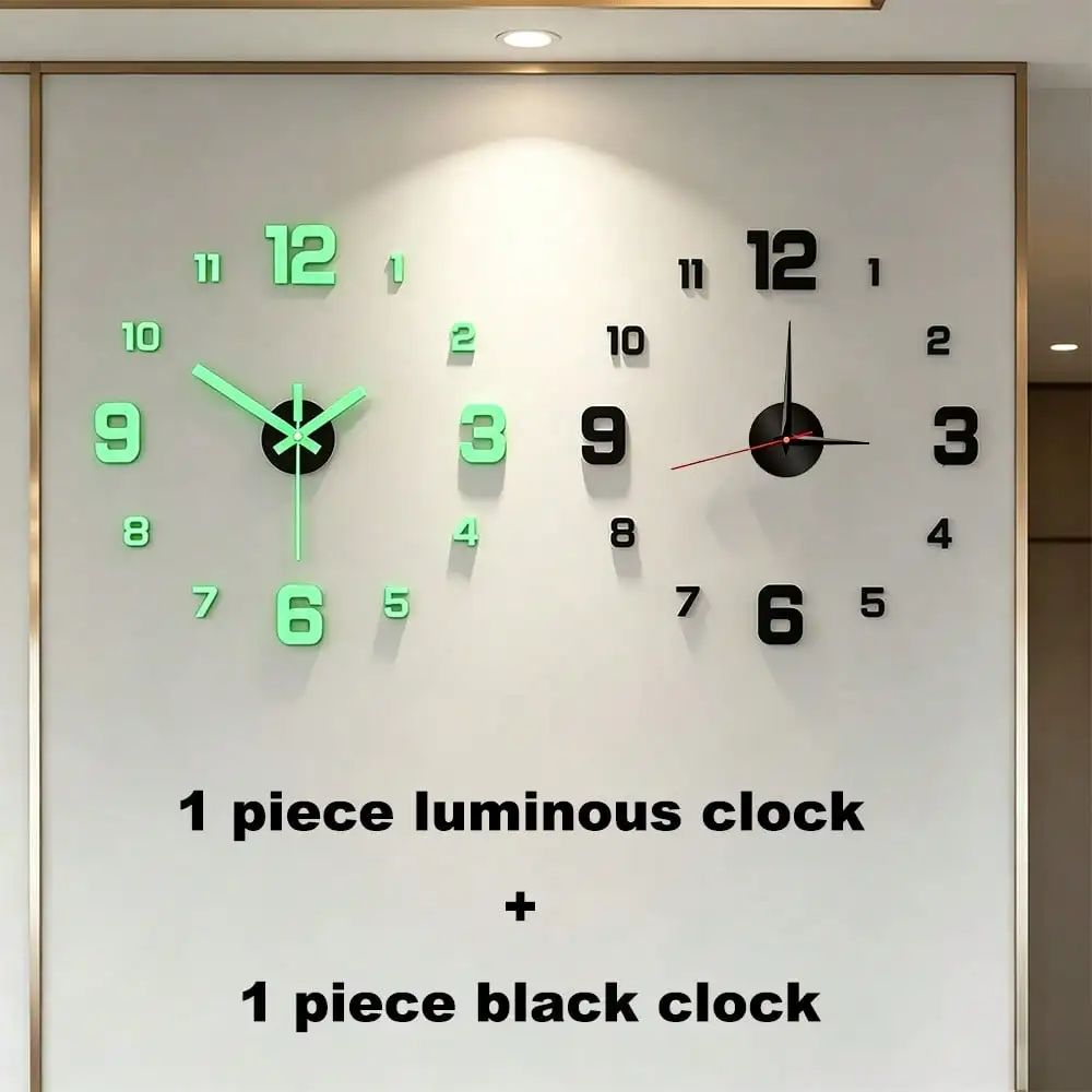 Glow-In-The-Dark DIY Wall Clock Creative Design - Image 2