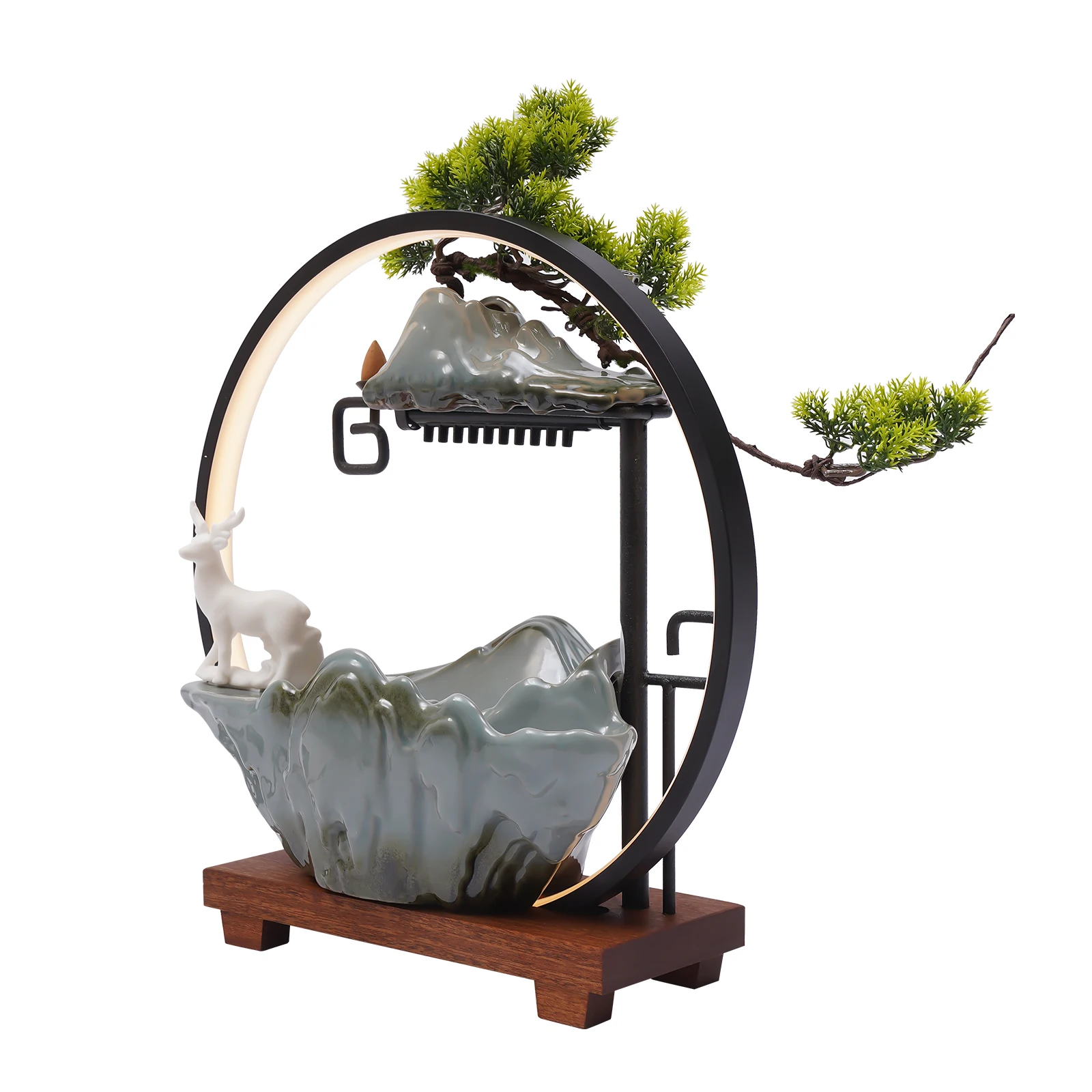 MistBymaocar Decorative Water Fountain Tabletop Fountain LED Light - Image 6