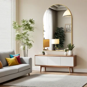 26"x38" Arched Metal Framed  Mirrors for Wall  Decor