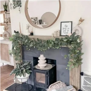 1/3/4/5/6/7/8/9pcs 180cm Eucalyptus Vine Decoration, Made of Nylon Material, - Thumbnail Image 4
