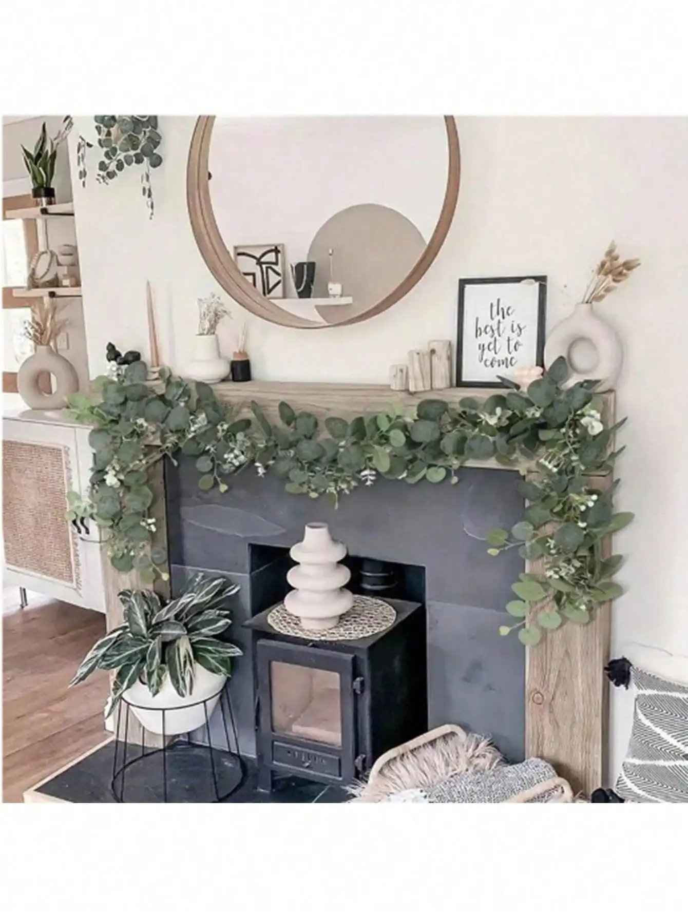 1/3/4/5/6/7/8/9pcs 180cm Eucalyptus Vine Decoration, Made of Nylon Material, - Image 4