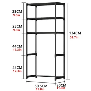 Over The Toilet Storage Cabinet, 3-Tier Metal  Organizer - Thumbnail Image 6