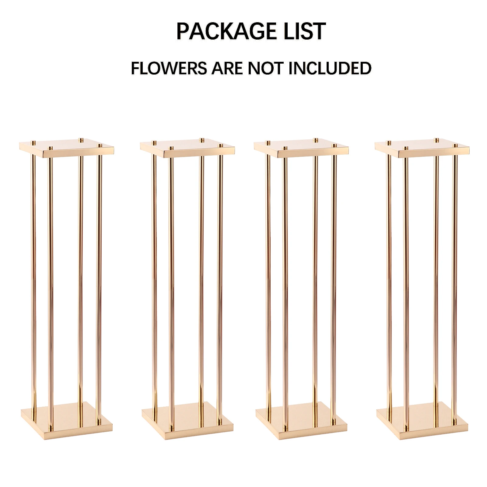 4 Pcs Gold Metal Flower Stand 23.6 in Tall Wedding Aisle Centerpiece - Image 6
