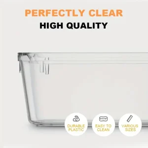 Multifunctional Clear Plastic Drawer Organizer Set, 44pcs Drawer Storage - Thumbnail Image 5