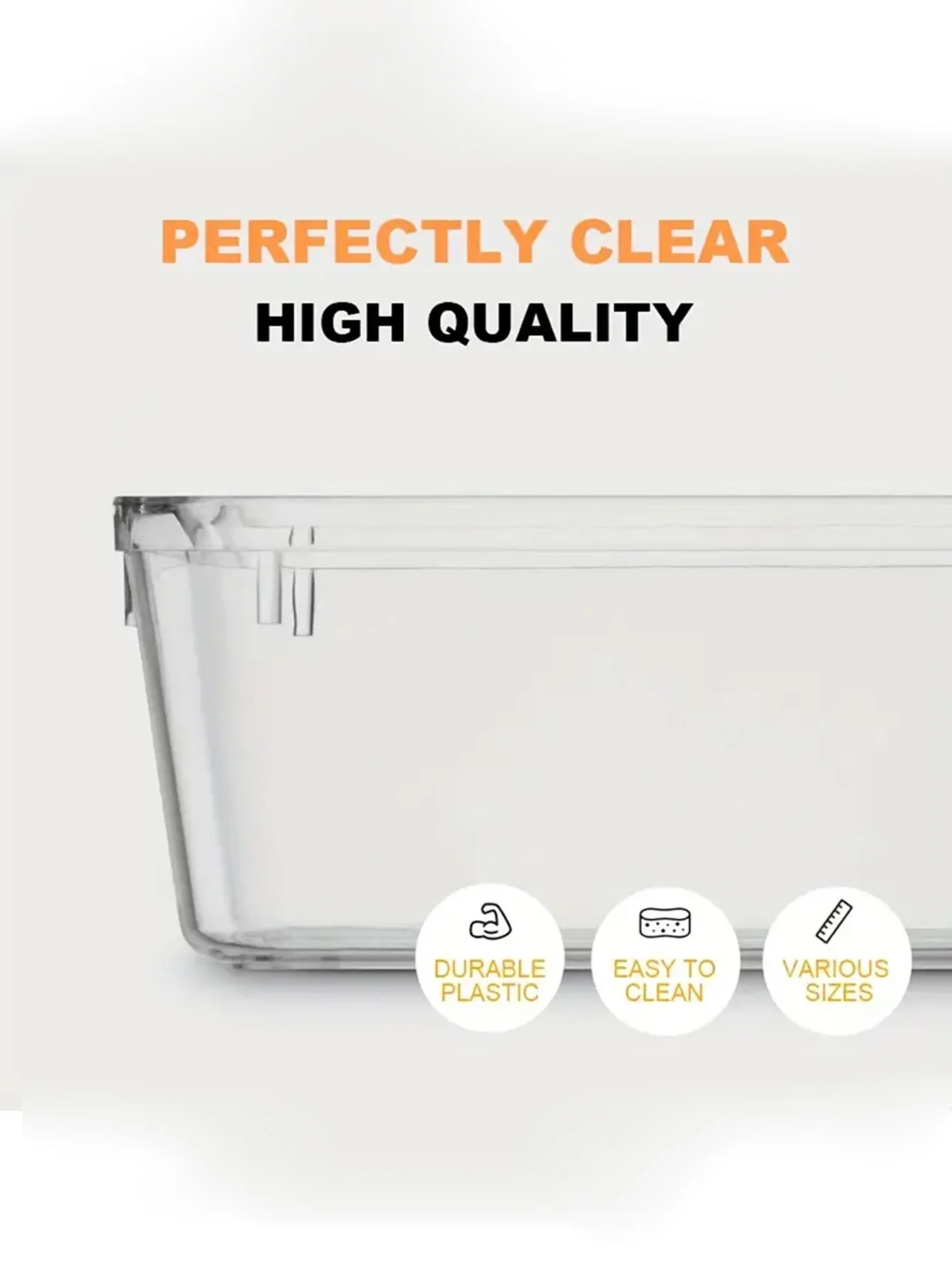 Multifunctional Clear Plastic Drawer Organizer Set, 44pcs Drawer Storage - Image 5