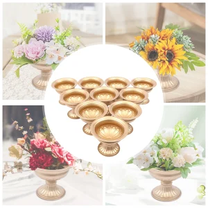 Table Vintage Gold Iron Centerpieces Vase for Weddings - Thumbnail Image 2