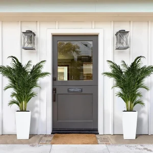 16" Tall Planters Set of 2, Indoor & Outdoor Black Planter Pots,  Drainage Holes, Water Level Monitor, and Inner Bucket, - Thumbnail Image 2