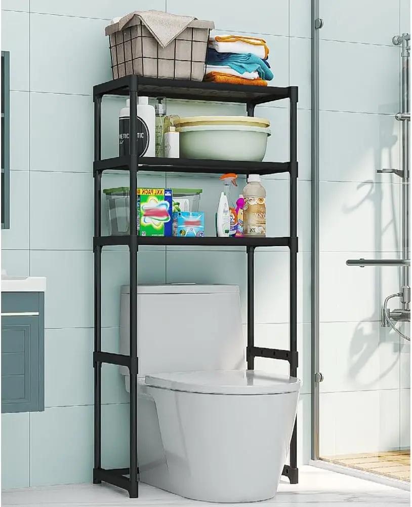 Over The Toilet Storage Cabinet, 3-Tier Metal  Organizer - Image 1