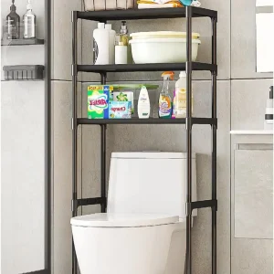 Over The Toilet Storage Cabinet, 3-Tier Metal  Organizer - Thumbnail Image 2