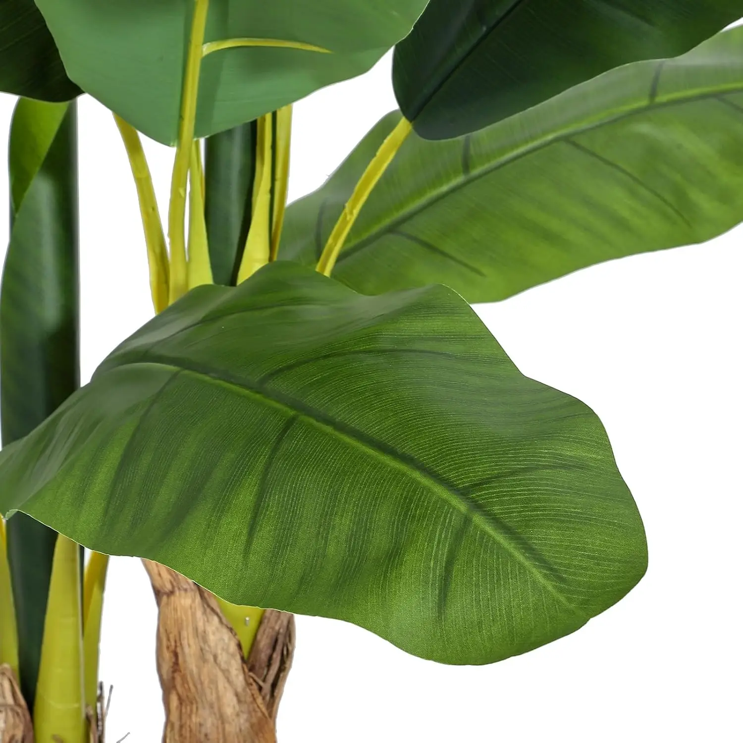 5FT/6FT Artificial Banana Tree,Tall Faux Tropical Plant in Grey Planter, - Image 5