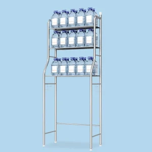Freestanding Over Toilet Storage Shelf,2/3-Tier Metal Paper Holder and Removable - Thumbnail Image 3