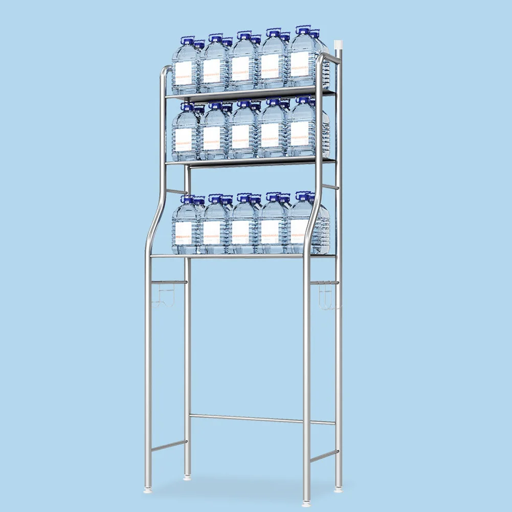 Freestanding Over Toilet Storage Shelf,2/3-Tier Metal Paper Holder and Removable - Image 3