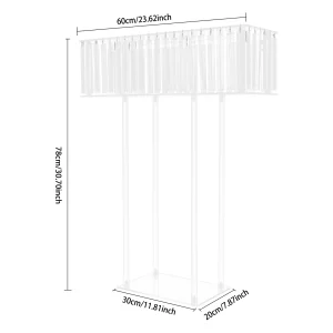 Crystal Flower Stand Clear Wedding Flowers Display Racks 60*20*78cm - Thumbnail Image 7