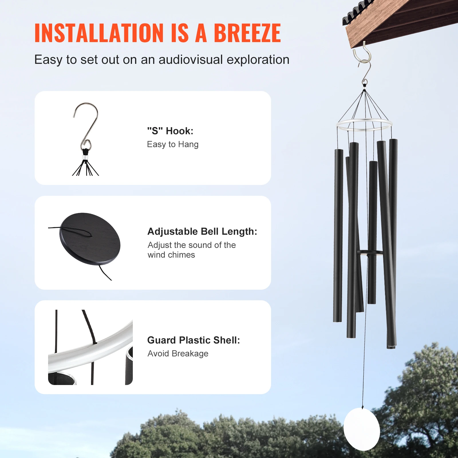 Wind Chimes for Outside Deep Tone Unique Memorial Wind Chimes - Image 6