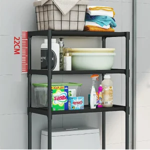Over The Toilet Storage Cabinet, 3-Tier Metal  Organizer - Thumbnail Image 3
