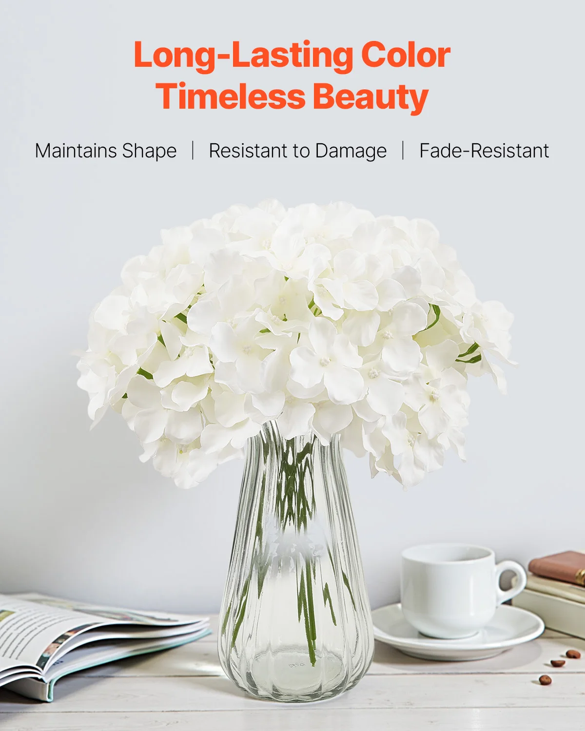 Bulk White Faux Bridal Shower with Stem for DIY Wedding Bouquets - Image 3