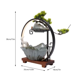 MistBymaocar Decorative Water Fountain Tabletop Fountain LED Light - Thumbnail Image 3