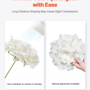 Bulk White Faux Bridal Shower with Stem for DIY Wedding Bouquets - Thumbnail Image 5