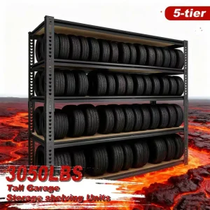 3050 LB Sturdy Metal Storage Racks - Extra Wide 40" Adjustable Height, - Thumbnail Image 2
