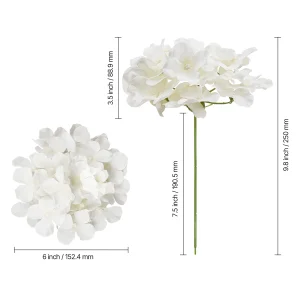 Bulk White Faux Bridal Shower with Stem for DIY Wedding Bouquets - Thumbnail Image 7