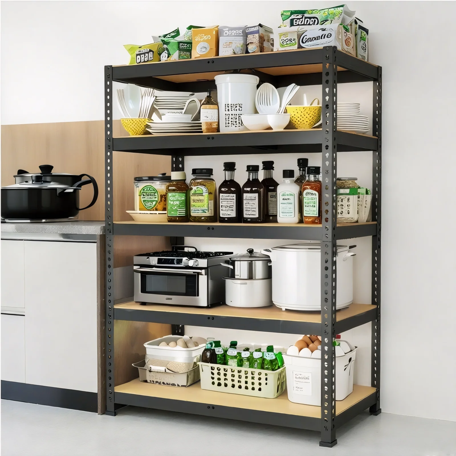 72"/60"H Garage Heavy Duty Adjustable Storage Shelf, 2000LBS Capacity - Image 4