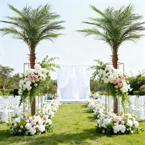 4/5/6/7/8/9FT Faux Palm Tree, Artificial Golden Cane Palm Tree Outdoor Indoor, - Thumbnail Image 7